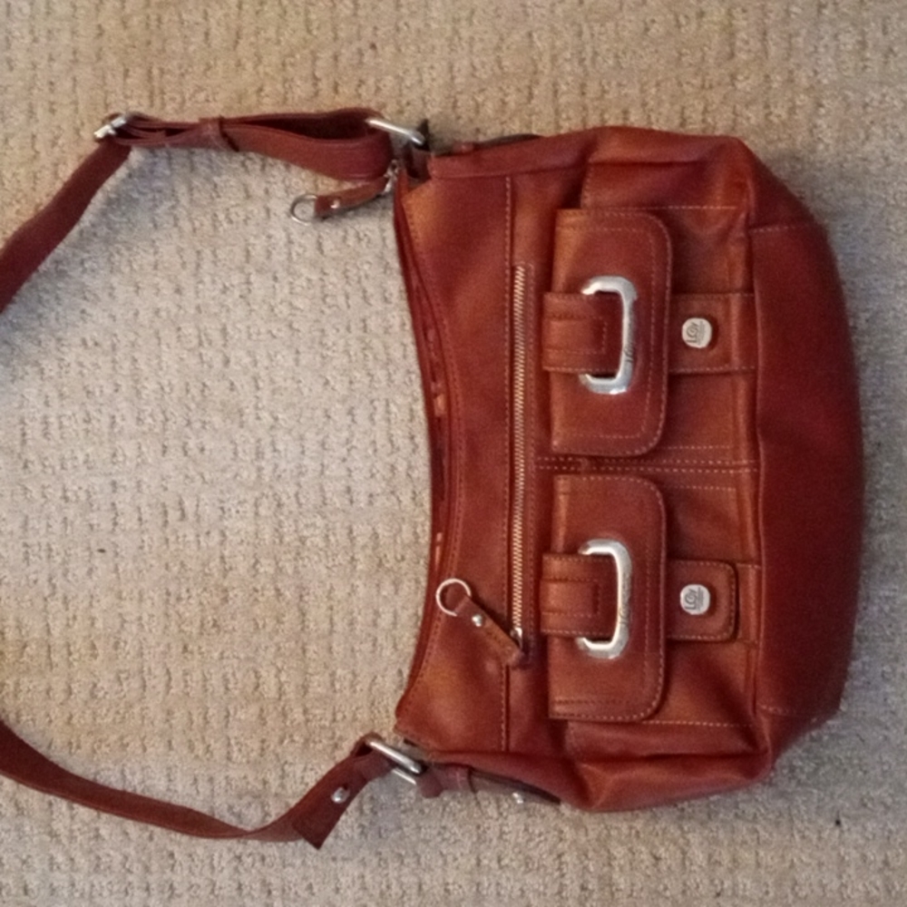 Red shoulder bag